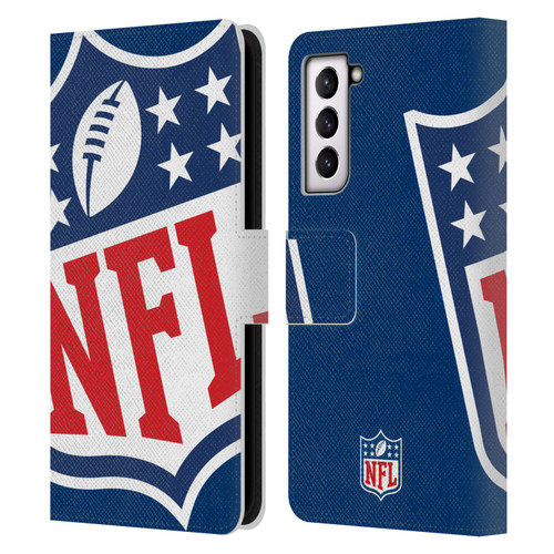 NFL Shield Oversized Leather Book Wallet Case Cover For Samsung Galaxy S21 5G