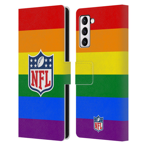 NFL Shield Pride Leather Book Wallet Case Cover For Samsung Galaxy S21+ 5G
