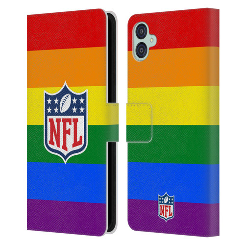 NFL Shield Pride Leather Book Wallet Case Cover For Samsung Galaxy M04 5G / A04e