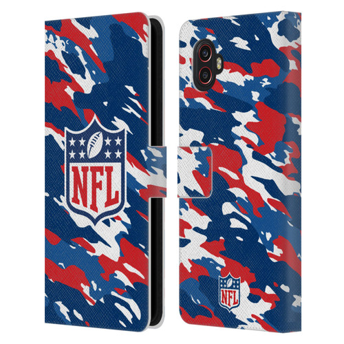 NFL Shield Camouflage Leather Book Wallet Case Cover For Samsung Galaxy Xcover6 Pro/Pro2