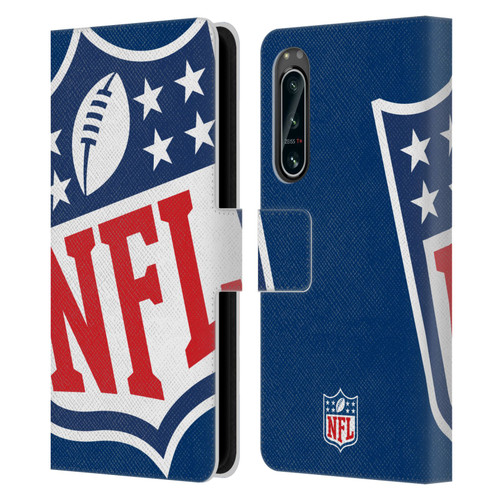 NFL Shield Oversized Leather Book Wallet Case Cover For Sony Xperia 5 IV