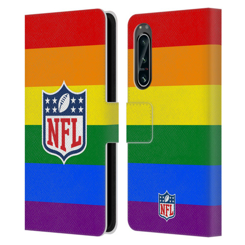NFL Shield Pride Leather Book Wallet Case Cover For Sony Xperia 5 IV