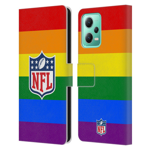 NFL Shield Pride Leather Book Wallet Case Cover For Xiaomi Redmi Note 12 5G