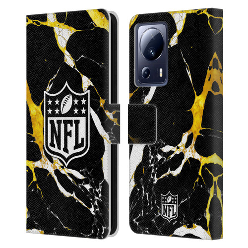 NFL Shield Marble Leather Book Wallet Case Cover For Xiaomi 13 Lite 5G