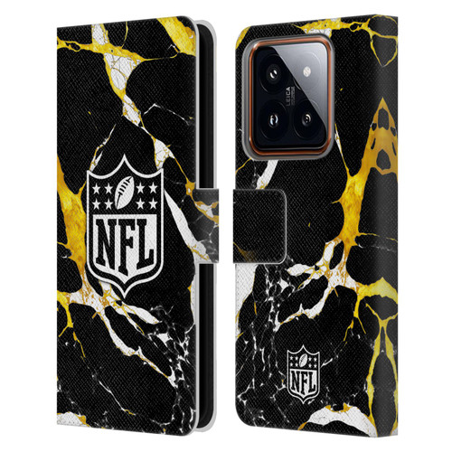 NFL Shield Marble Leather Book Wallet Case Cover For Xiaomi 14