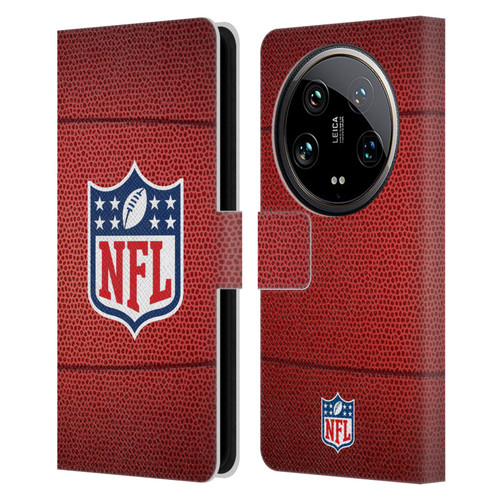 NFL Shield Football Leather Book Wallet Case Cover For Xiaomi 14 Ultra