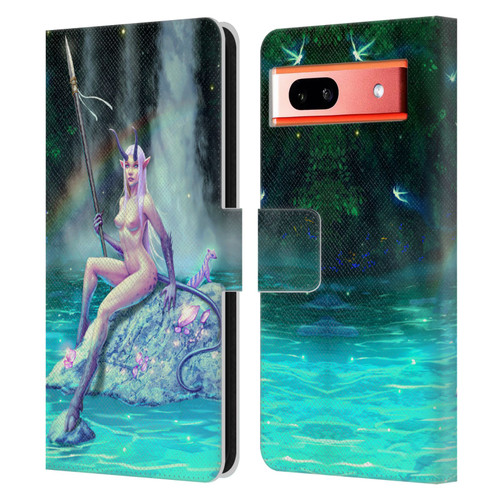 Christos Karapanos Key Art The Waterfall Leather Book Wallet Case Cover For Google Pixel 7a