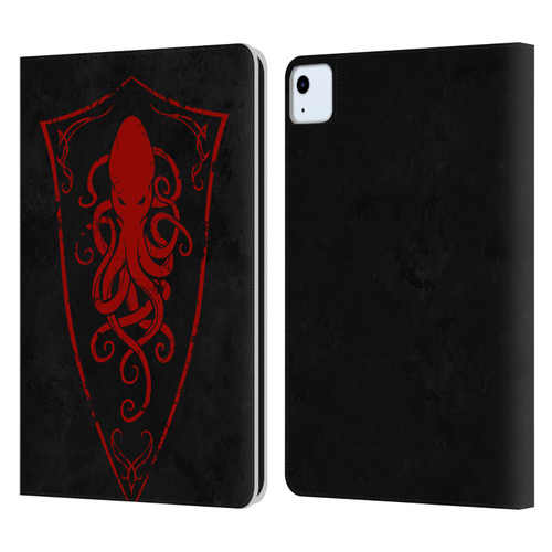 Christos Karapanos Key Art Octopus Shield Logo Leather Book Wallet Case Cover For Apple iPad Air 11 2020/2022/2024