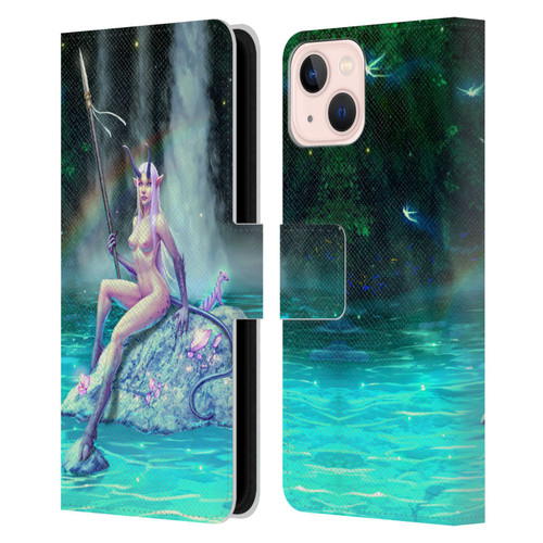 Christos Karapanos Key Art The Waterfall Leather Book Wallet Case Cover For Apple iPhone 13