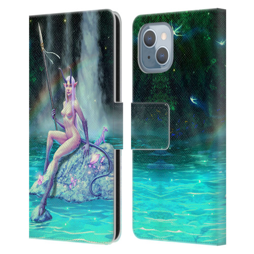 Christos Karapanos Key Art The Waterfall Leather Book Wallet Case Cover For Apple iPhone 14