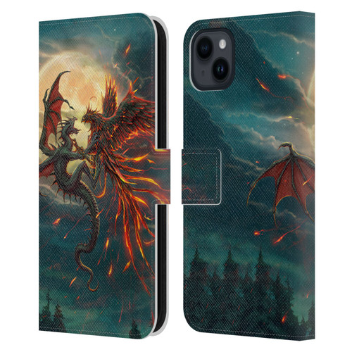 Christos Karapanos Key Art Against Leather Book Wallet Case Cover For Apple iPhone 15 Plus
