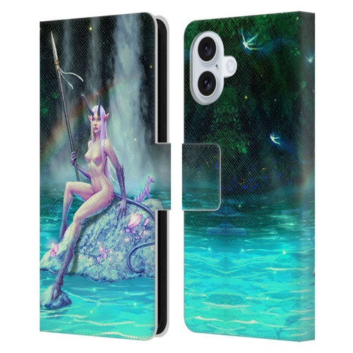 Christos Karapanos Key Art The Waterfall Leather Book Wallet Case Cover For Apple iPhone 16 Plus