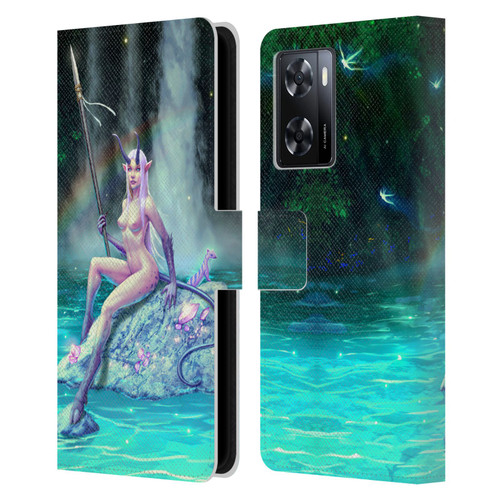Christos Karapanos Key Art The Waterfall Leather Book Wallet Case Cover For OPPO A57s