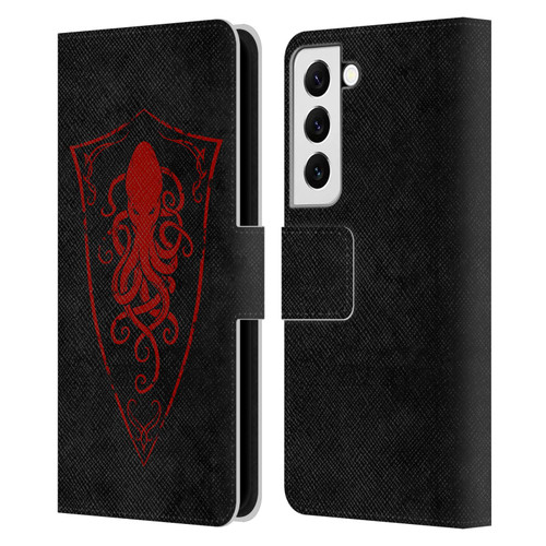 Christos Karapanos Key Art Octopus Shield Logo Leather Book Wallet Case Cover For Samsung Galaxy S22 5G