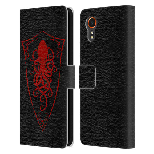 Christos Karapanos Key Art Octopus Shield Logo Leather Book Wallet Case Cover For Samsung Galaxy Xcover7 5G