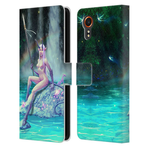 Christos Karapanos Key Art The Waterfall Leather Book Wallet Case Cover For Samsung Galaxy Xcover7 5G