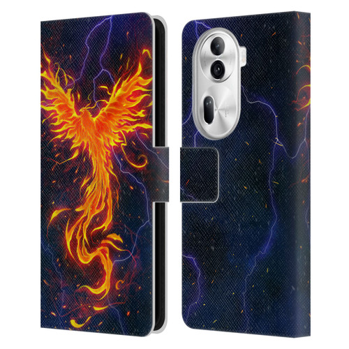 Christos Karapanos Phoenix 3 Rage Leather Book Wallet Case Cover For OPPO Reno11