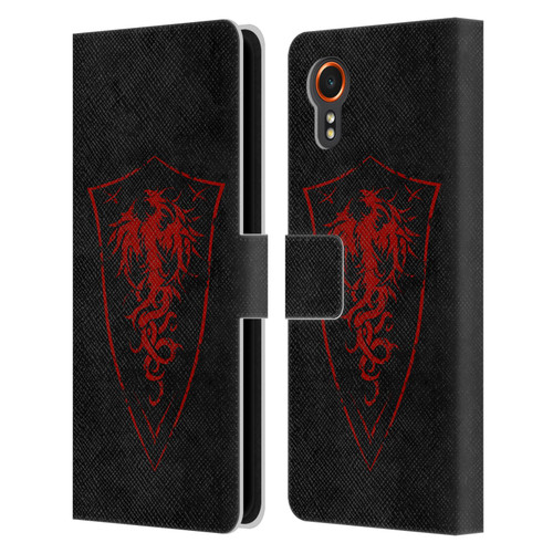 Christos Karapanos Shield Phoenix Leather Book Wallet Case Cover For Samsung Galaxy Xcover7 5G