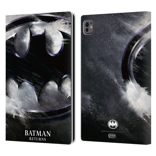 Batman Returns Key Art Oversized Logo Leather Book Wallet Case Cover For Apple iPad Pro 11 M4 2024
