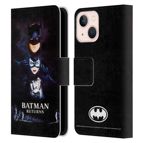 Batman Returns Key Art Poster Leather Book Wallet Case Cover For Apple iPhone 13 Mini