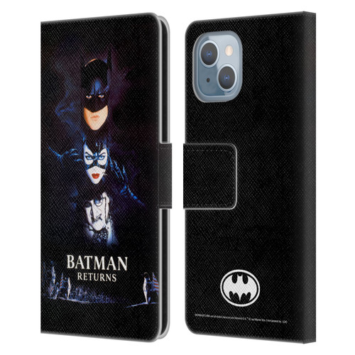 Batman Returns Key Art Poster Leather Book Wallet Case Cover For Apple iPhone 14