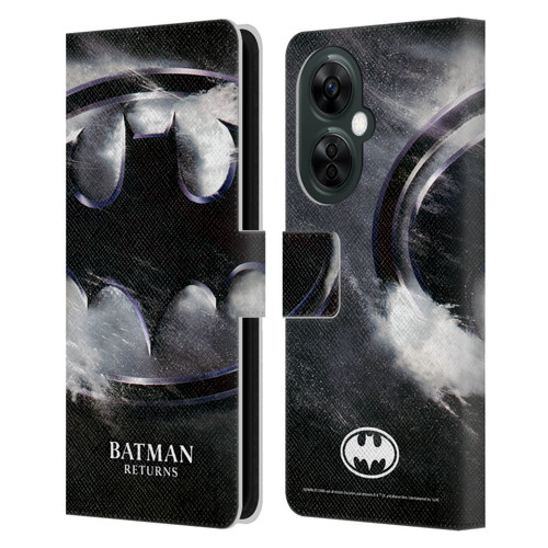 Batman Returns Key Art Oversized Logo Leather Book Wallet Case Cover For OnePlus Nord CE 3 Lite 5G