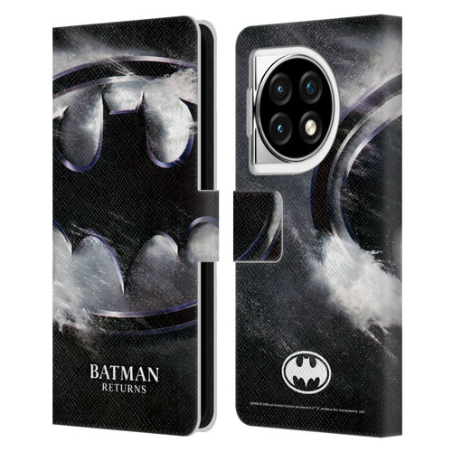 Batman Returns Key Art Oversized Logo Leather Book Wallet Case Cover For OPPO OnePlus Ace 3 5G