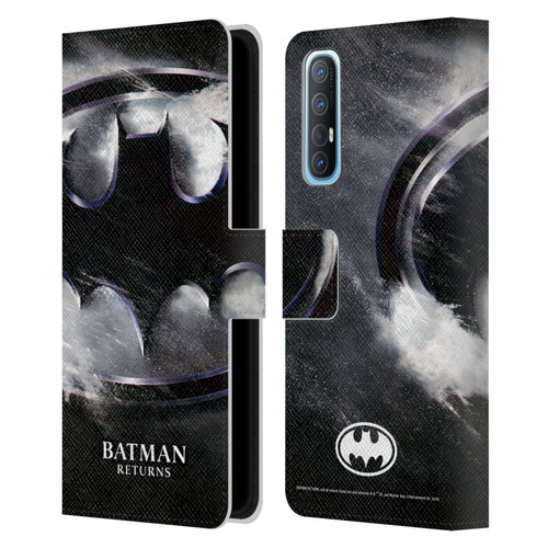Batman Returns Key Art Oversized Logo Leather Book Wallet Case Cover For OPPO Find X2 Neo 5G