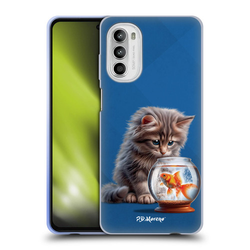 P.D. Moreno Play Cat Artwork Goldfish Soft Gel Case for Motorola Moto G52