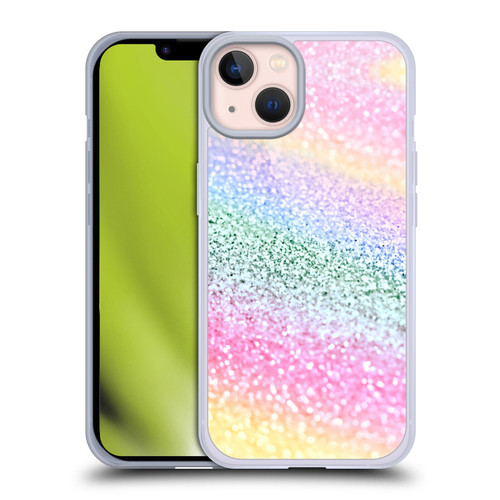 Monika Strigel Glitter Collection Unircorn Rainbow Soft Gel Case for Apple iPhone 13