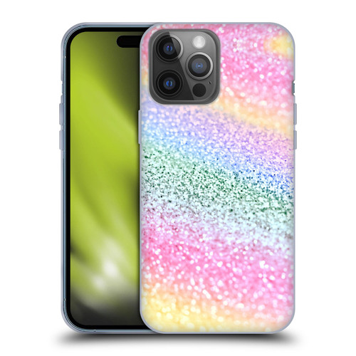 Monika Strigel Glitter Collection Unircorn Rainbow Soft Gel Case for Apple iPhone 14 Pro Max