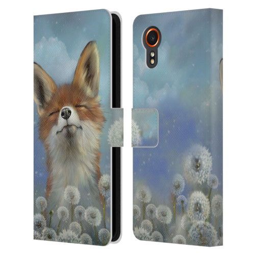 Ash Evans Animals Dandelion Fox Leather Book Wallet Case Cover For Samsung Galaxy Xcover7 5G