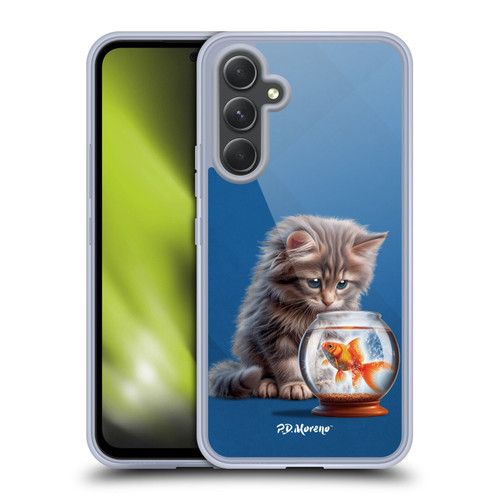 P.D. Moreno Play Cat Artwork Goldfish Soft Gel Case for Samsung Galaxy A54 5G