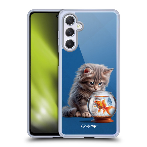 P.D. Moreno Play Cat Artwork Goldfish Soft Gel Case for Samsung Galaxy M54 5G