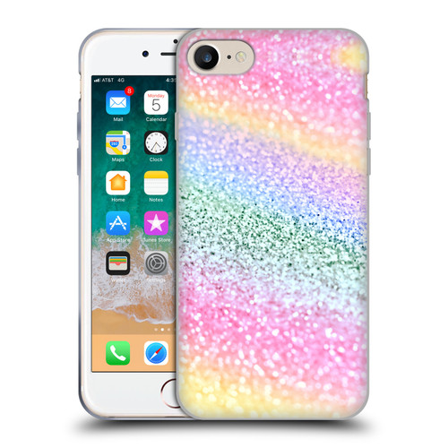 Monika Strigel Glitter Collection Unircorn Rainbow Soft Gel Case for Apple iPhone 7 / 8 / SE 2020 & 2022