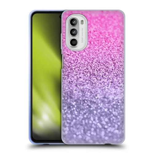 Monika Strigel Glitter Collection Lavender Pink Soft Gel Case for Motorola Moto G52