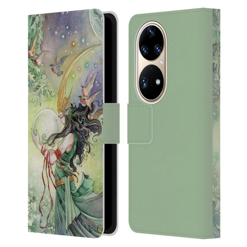 Stephanie Law Art World Leather Book Wallet Case Cover For Huawei P50 Pro