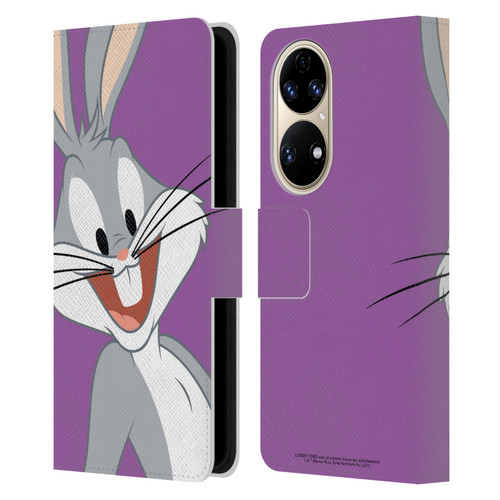 Looney Tunes Characters Bugs Bunny Leather Book Wallet Case Cover For Huawei P50