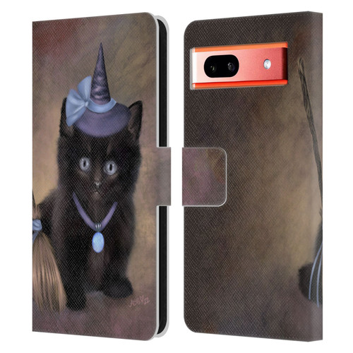 Ash Evans Graphics Broomstick Leather Book Wallet Case Cover For Google Pixel 7a