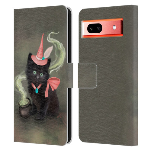 Ash Evans Graphics Familiar Spell Leather Book Wallet Case Cover For Google Pixel 7a