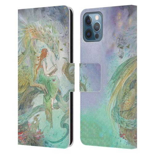 Stephanie Law Art Transcribing The Wind Leather Book Wallet Case Cover For Apple iPhone 12 / iPhone 12 Pro