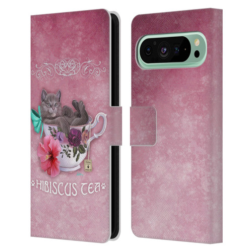 Ash Evans Graphics Hibiscus Tea Leather Book Wallet Case Cover For Google Pixel 9 Pro XL