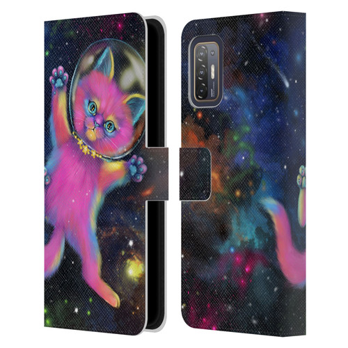 Ash Evans Graphics Lost In Space Leather Book Wallet Case Cover For HTC Desire 21 Pro 5G