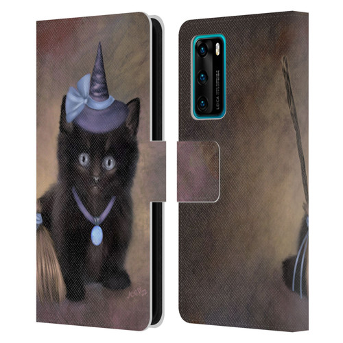 Ash Evans Graphics Broomstick Leather Book Wallet Case Cover For Huawei P40 5G