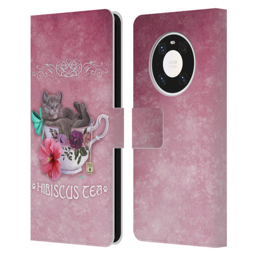 Ash Evans Graphics Hibiscus Tea Leather Book Wallet Case Cover For Huawei Mate 40 Pro 5G