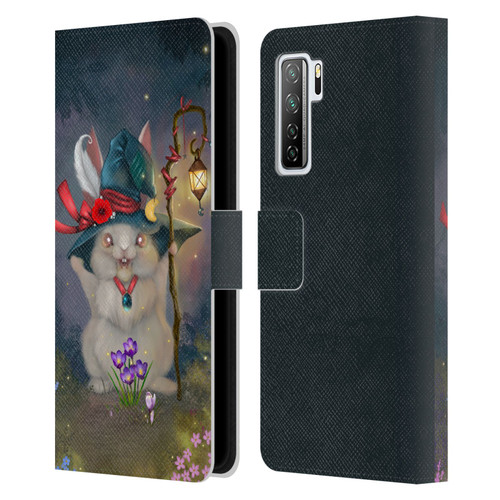 Ash Evans Graphics Magic Bunny Leather Book Wallet Case Cover For Huawei Nova 7 SE/P40 Lite 5G