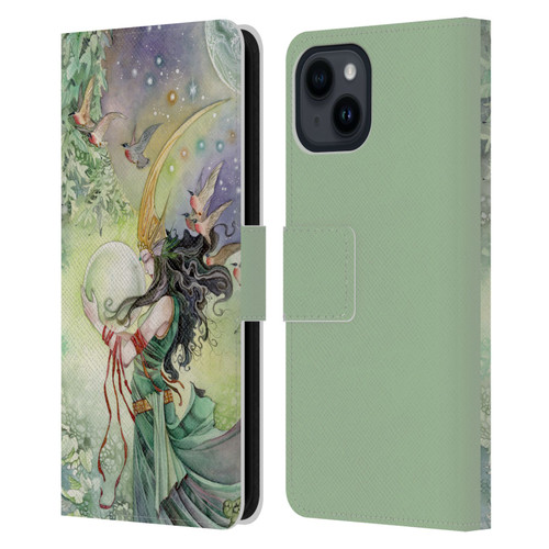 Stephanie Law Art World Leather Book Wallet Case Cover For Apple iPhone 15