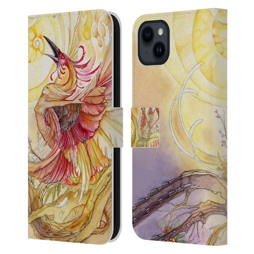 Stephanie Law Art Phoenix Leather Book Wallet Case Cover For Apple iPhone 15 Plus