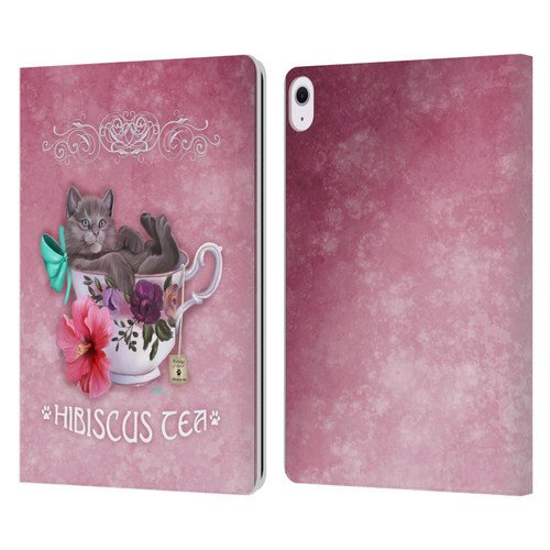 Ash Evans Graphics Hibiscus Tea Leather Book Wallet Case Cover For Apple iPad Air 13 2024