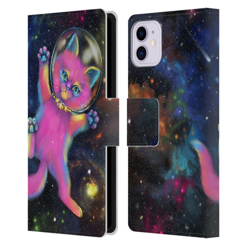 Ash Evans Graphics Lost In Space Leather Book Wallet Case Cover For Apple iPhone 11